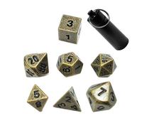 1 juego de mini dados, 1 llavero de almacenamiento, dados D6, dados D6, juego de dados de metal, cubo multicara, cubo digital (negro)