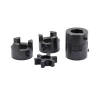 1 Juego de OD 45mm L51mm L075 acoplamiento de flor de ciruelo de tres mandíbulas agujero interior 10-25mm Keyway 4/5/6/8mm for máquina de grabado láser de acoplamiento(Hole22 Keyway6mm)