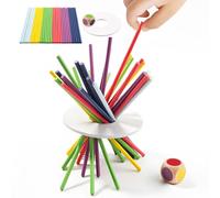 1 Juego de Palos de Madera Para Equilibrio,Juguete Educativo de Madera Montessori Para Recoger los Palos,Mejora la Concentración, Entrena la Flexibilidad, Para Juegos Interactivos de Padres e Hijos
