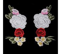 1 juego de parches grandes de tela bordados, parches de encaje, para scrapbooking o manualidades de ropa C