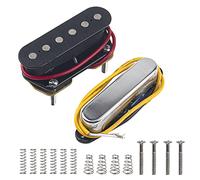 1 juego de pastillas Yootones de bobina única, cuello magnético y pastilla de puente compatible con piezas de guitarra eléctrica estilo Tele Telecaster