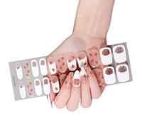 1 juego de pegatinas de uñas de gel francés diferentes con varios patrones y colores para elegir estilos. Fácil de aplicar arte de uñas