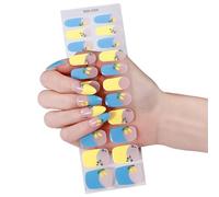 1 juego de pegatinas de uñas de gel francés diferentes con varios patrones y colores para elegir estilos. Fácil de aplicar arte de uñas