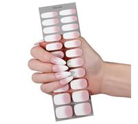 1 juego de pegatinas de uñas de gel francés diferentes con varios patrones y colores para elegir estilos. Fácil de aplicar arte de uñas