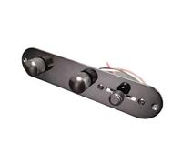 1 Juego de perillas de interruptor de arnés de placa de Control precableadas cargadas con cable de 3 vías for guitarra eléctrica negro/oro/cromo(Schwarz)