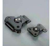 1 juego de pestillo giratorio de mariposa con resorte negro y cerrojo de metal con abrazadera de palanca