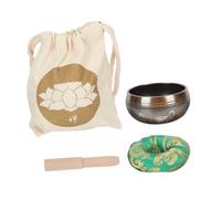 1 juego de pies de tambor de lengua, cuenco budista, palo de madera, cuenco para cantar, cuenco para yoga, camino de mesa hecho a mano en Nepal, bolsas de silicona para congelador, campana de sonid