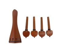 1 Juego de piezas de violín Jujube, reposacabezas, perilla y clavijas, tamaño 4/4, 3/4, 1/2, 1/4, accesorios for violín(4 4)