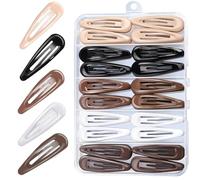 1 juego de pinzas de pelo de metal antideslizantes para niños, detalle de gotas de color sólido, suave en el cuero cabelludo, sujeción segura para niños activos, pasadores para el cabello