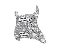 1 Juego De Placa Protectora Blanca Y Negra HH, Golpeador Humbucker Precableado Cargado Para Reemplazo De Guitarra Eléctrica
