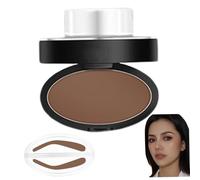 1 juego de plantillas para cejas para mujer, sello de cejas de larga duración con forma redondeada, arqueada y recta, kit de sello fácil y rápido con polvo fino para todos los niveles de habilidad