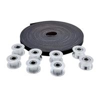 1 juego de polea tensora aluminio con kit correa distribución, orificio for dentada, pieza for impresora 3D(6-2 Pulley 5M Belt)
