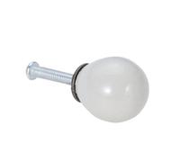 1 Juego de pomo de bola, mango de cabeza redonda, forma de cereza, Color caramelo, 21mm x 26mm con tornillo, cajón de armario blanco/Beige/azul/rojo/negro Tirador Armario(Beige 1pc)