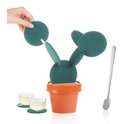 1 Juego De Posavasos De Cactus, 1 Pieza De Cuchara De Café, Posavasos En Forma De Cactus, Posavasos Apilables, Posavasos De Diseño Creativo, Tapetes Anti-Escaldaduras Para Cocina Y Oficina