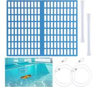 1 juego de protector de skimmer de piscina para Intex para piscinas de suelo COLEMAN, bloqueador de desechos con poste telescópico, protector de hojas de plástico PP para macho dual de 15 pulgadas