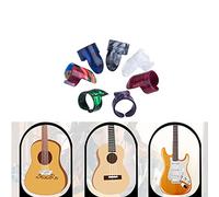 1 juego de púas de guitarra para pulgar derecho, colores aleatorios, bonitas y prácticas