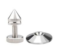 1 juego de púas plateadas para la reducción de vibraciones con patas de metal para mejorar el sonido del sistema HIFI
