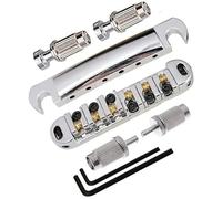 1 Juego de puente de montura de rodillos, pieza trasera, puente de cuerda superior inferior, Compatible con guitarra eléctrica LP SG Les Paul(Army green)