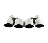 1 juego de puntas de escape dobles universales Inelt de 2,5 pulgadas for coche Compatible con C63 C200 C250 C300 C350 W204, punta de silenciador con logotipo