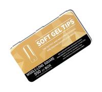 1 juego de puntas de uñas medio mate para acrílico de cobertura completa para bailarinas postizas de gel suave