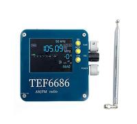1 juego de receptor de banda TEF6686 receptor de radio Full FM/AM/ corta HF/LW con antena telescópica de plástico azul