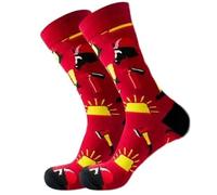 1 Juego De Regalos Temáticos De Bombero, Que Incluyen Divertidos Calcetines De Algodón Y Llaveros, Transpirables, Sorpresa De Cumpleaños para Hombres (Talla Única).