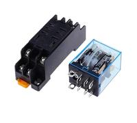 1 juego de relé de potencia de bobina de 8 pines, 10 A, DPDT, LY2NJ, HH62P, HHC68A-2Z, con base de zócalo, CC de 12 V/24 V/36 V/48 V/110 V/220/240 V CA(AC,48V)
