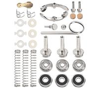 1 juego de reparación de trompeta Yootones con botones de dedo de trompeta, tapa de válvula, válvula de drenaje, llave de pistón, resorte compatible con piezas de trompeta