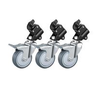 1 juego de soporte de luz para fotografía con rueda giratoria de 360 grados para un movimiento eficiente de iluminación de eventos con ruedas