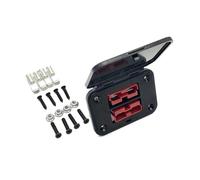 1 Juego de soporte montaje empotrado doble 50A y 600V for conexión alimentación enchufe Anderson for diámetros 12-6 AWG que van ESSEIEIE(Red)