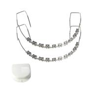 1 juego de soportes falsos para dientes, kit de tirantes con soportes y alambre, para estudiantes dentales y práctica de ortodoncia, soportes para dientes (transparente)