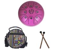1 juego de tambor etéreo, tambores de meditación, instrumento relajante, tambor curativo, instrumento de percusión for principiantes, tambor de percusión, instrumento de percusión de metal, acero (Co
