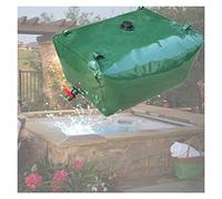 1 juego de tanque de agua portátil plegable, válvula - 240 L-6000 L para exteriores, emergencias y uso agrícola (2100 l/555 galones/2 x 1,5 x 0,7 m)