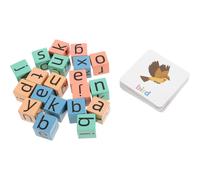 1 juego de tarjetas de ortografía, tarjetas de aprendizaje de palabras, tarjetas de alfabeto, juego de cubo de palabras, juego educativo