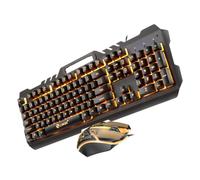 1 juego de teclado con cable, teclado con cable, teclado y mouse USB con cable, mouse para computadora, accesorios de juegos, mouse mecánico, ratones USB, comer, pollo, abdominales portátiles de