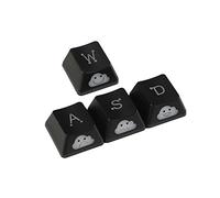 1 juego de teclas ABS transparentes para teclado para juegos, WASD/Dirección retroiluminada, juego de teclas