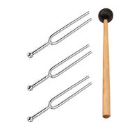 1 juego de tenedor de afinación estándar Yootones de 440 Hz, herramienta de tono, instrumentos musicales y martillo de silicona compatible con dispositivo de afinación de guitarra de violín