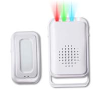 1 juego de timbre con sensor de puerta, detector de movimiento, timbre de puerta para alerta de entrada de tienda comercial, indicadores LED inalámbricos y vibración, de bienvenida, alarma d