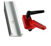 1 juego de tope de riel de inglete y guías en T de aleación de aluminio, plantilla de guía de inglete, herramienta de carpintería con ranura en T, manual de bricolaje(Track and Track Stop,400mm)