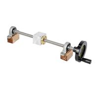 1 juego de tornillo de avance T12 de 12 mm for volante, guía de avance, tornillo de riel, 250, 300, 400 y 500 mm + soporte horizontal/vertical, deslizador simple DIY(Horizontal bracket,600mm)