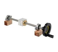 1 juego de tornillo de avance T12 de 12 mm for volante, guía de avance, tornillo de riel, 250, 300, 400 y 500 mm + soporte horizontal/vertical, deslizador simple DIY(Vertical bracket,300mm)