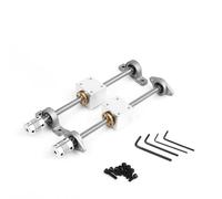 1 juego de tornillos de avance T8 for impresora 3D, longitud 100-600 mm, diámetro 8 mm, tuerca trapezoidal, juego de tornillos con soporte horizontal(Lead 10mm Kfl Set,300mm)