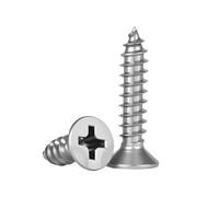 1 Juego de tornillos de rosca de cabeza plana avellanada empotrada en cruz de acero inoxidable 304, M4.2-M5.5 de tornillos Phillips autorroscantes for muebles de madera(12mm,M4.2 (20pcs))