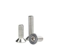 1 Juego de tornillos hexagonales de acero inoxidable Din7991 Din7991 304, tornillos avellanados de cabeza plana for muebles, 1 Juego(6mm,M2 x 50Pieces)