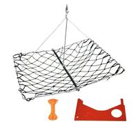 1 juego de trampa plegable para cangrejos con calibre rojo y cuerda, red de malla de acero inoxidable para langosta, camarón, cangrejo, equipo de pesca portátil para muelle para KAYAK Surf Beach