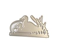 1 juego de troqueles de corte de metal con diseño de pato mandarina, plantillas para repujar, decoración de álbumes de recortes, troqueles de corte para hacer tarjetas