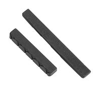 1 Juego de tuerca y montura de ébano para guitarra clásica, 5,2 × 0,8 cm y 8 × 0,8 cm, espaciado entre ranuras de cuerda de 9 mm, color negro