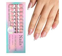 1 juego de uñas artificiales elegantes con acabado brillante de larga duración, ligeras, de ABS, cómodas para usuarios de moda, uñas de durabilidad