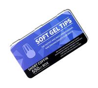 1 juego de uñas de gel suave, medio mate, extras largas cubiertas completas, uñas acrílicas preformadas para salones de belleza