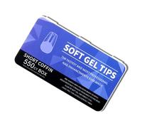 1 juego de uñas postizas de gel suave, medio mate, acrílico a presión